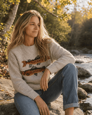 Gone Fishing Sweater - Oatmeal - The Salty BabeSweaters