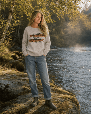 Gone Fishing Sweater - Oatmeal - The Salty BabeSweaters