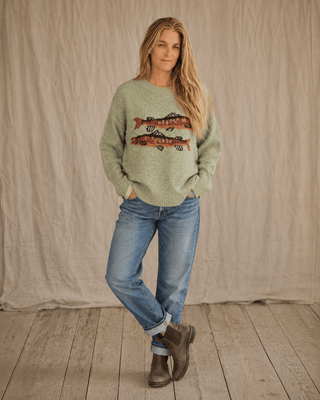 Gone Fishing Sweater - Spring Green - The Salty BabeSweaters