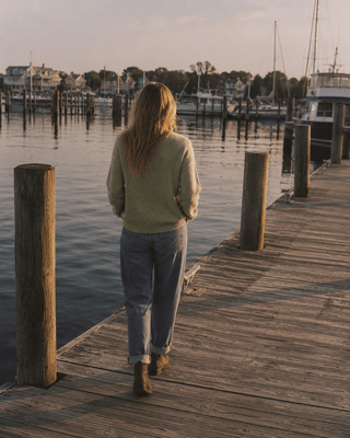 Gone Fishing Sweater - Spring Green - The Salty BabeSweaters