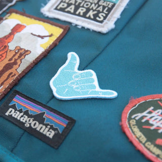 Hang Loose Hand Embroidered Iron On Patch - Shaka - The Salty BabeGift