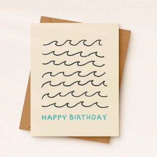 Happy Birthday Wave Greeting Card - The Salty BabeGreeting Cards