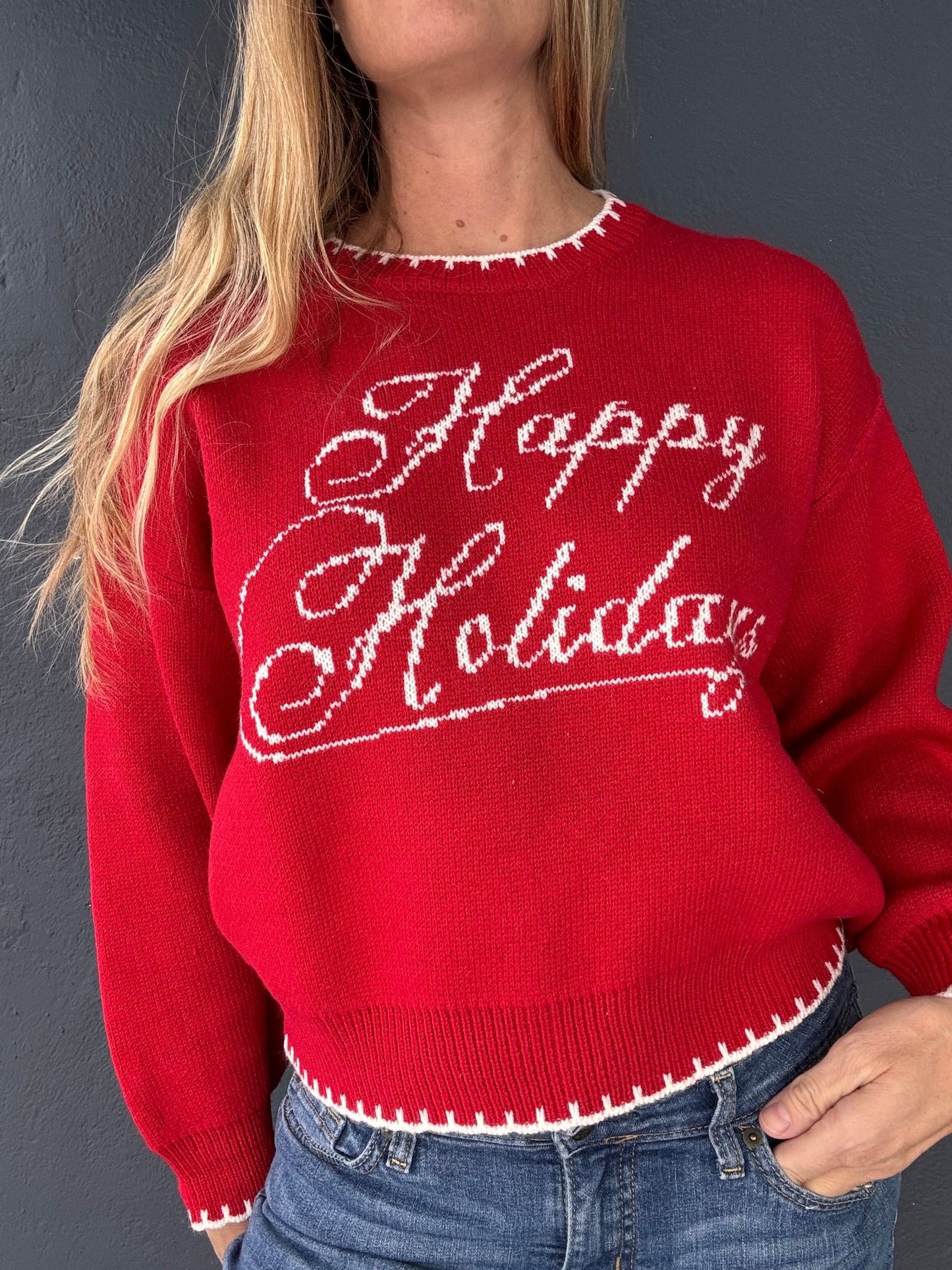 Happy Holidays Sweater - The Salty BabeSweaters