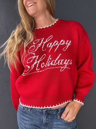 Happy Holidays Sweater - The Salty BabeSweaters