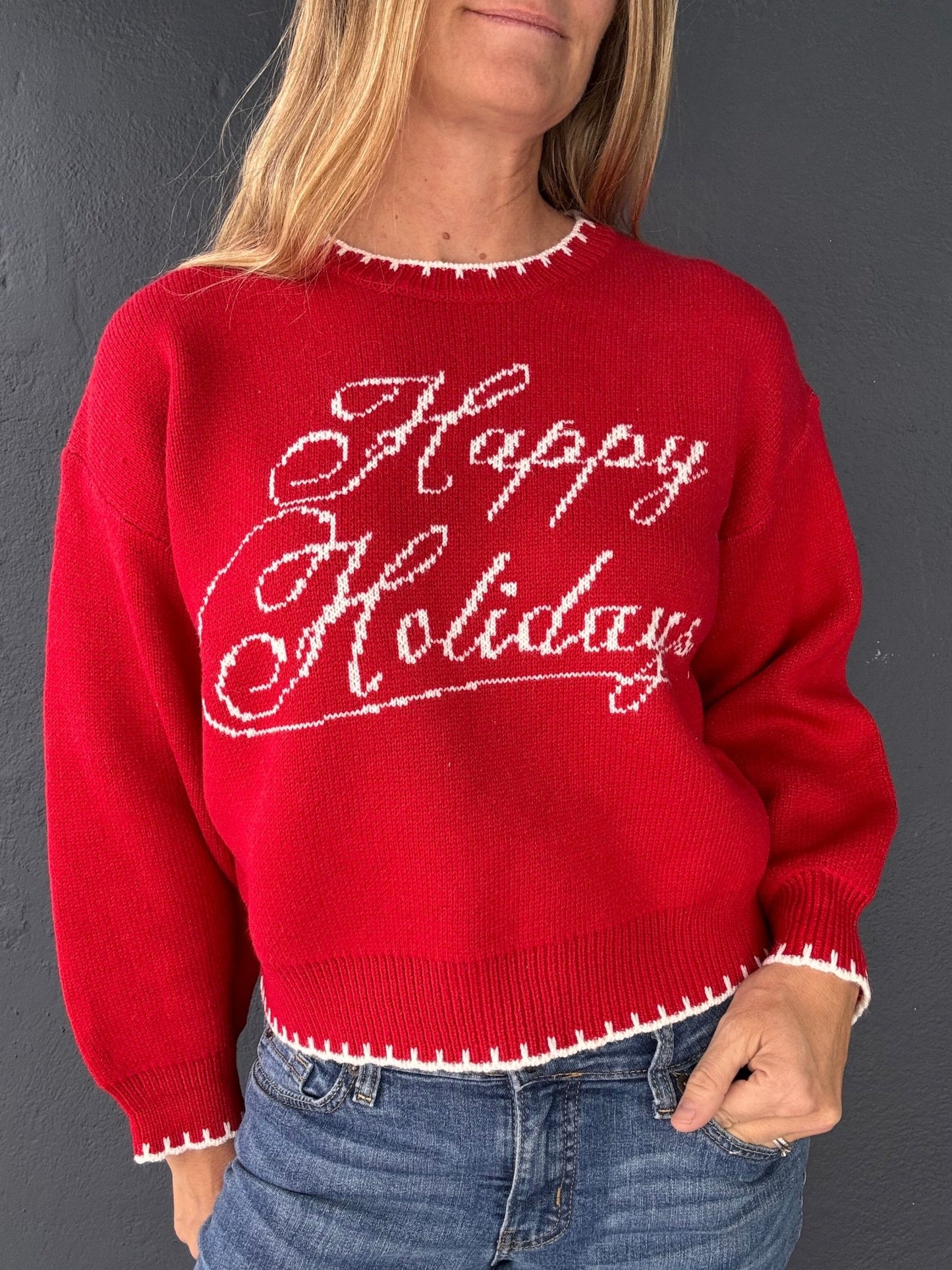 Happy Holidays Sweater - The Salty BabeSweaters