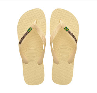 HAVAIANAS Brazil Logo Flip Flops - Buttercream - The Salty BabeSandals
