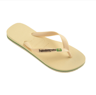 HAVAIANAS Brazil Logo Flip Flops - Buttercream - The Salty BabeSandals