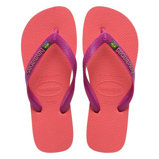 HAVAIANAS Brazil Logo Flip Flops - Coral - The Salty BabeSandals