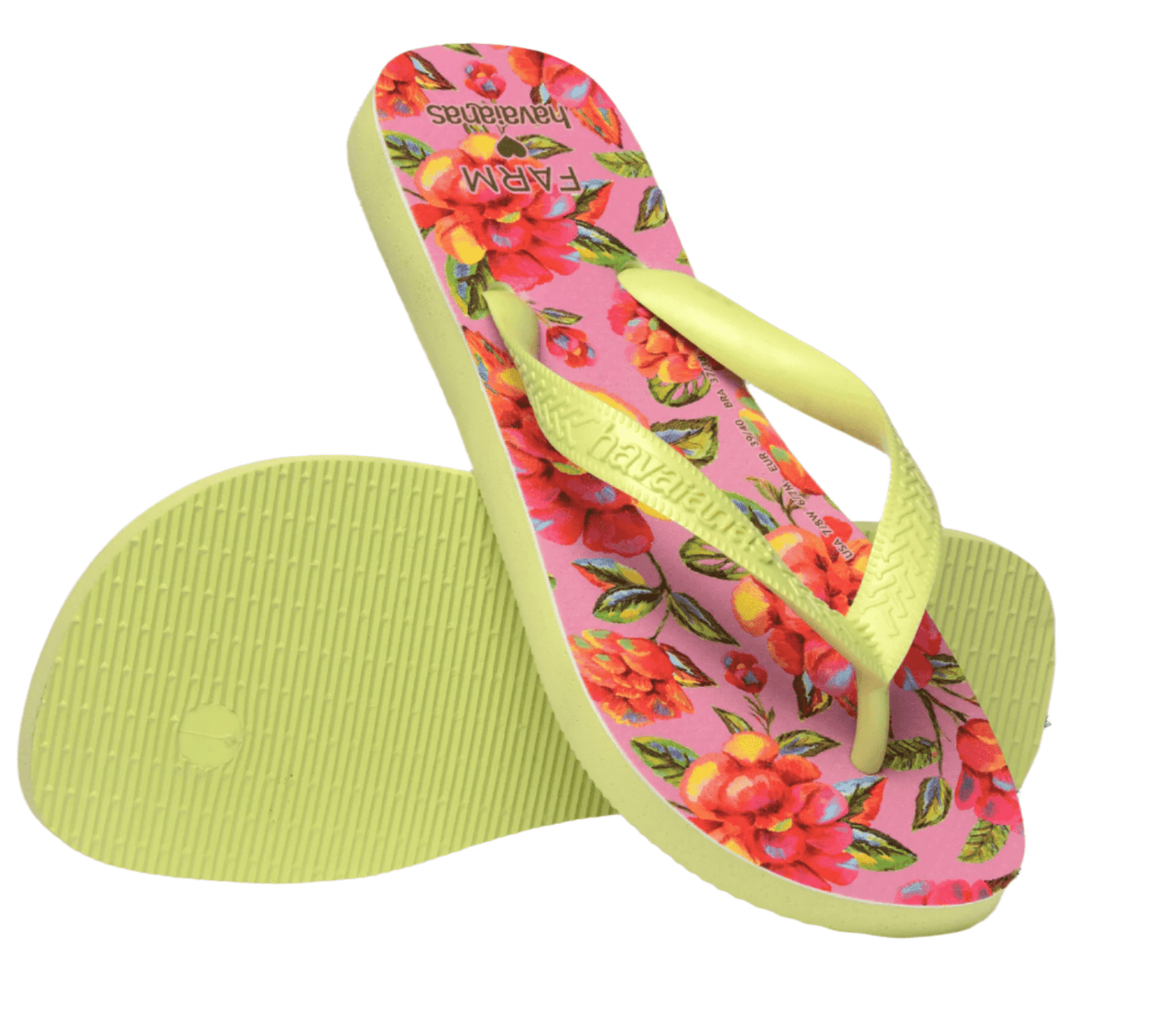 HAVAIANAS Farm Neon Flower Sandal - Matcha - The Salty BabeFootwear