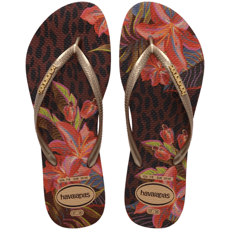 HAVAIANAS Slim Animal Floral Fusion Sandal - Rust - The Salty BabeFootwear