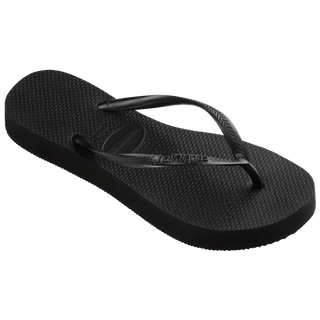 HAVAIANAS Slim Flatform Flip Flops - Black - The Salty BabeSandals