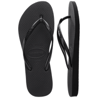 HAVAIANAS Slim Flip Flops - Black - The Salty BabeFootwear