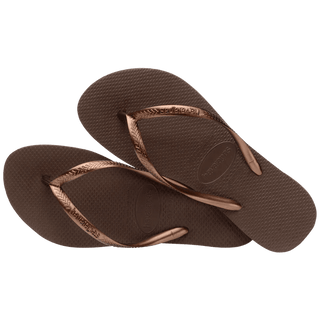 HAVAIANAS Slim Sandal - Dark Brown Metallic - The Salty BabeFootwear
