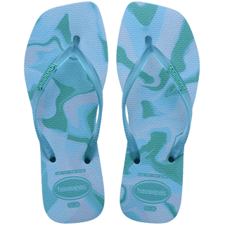 HAVAIANAS Slim Square Jelly Flip Flops - Light Blue - The Salty BabeSandals