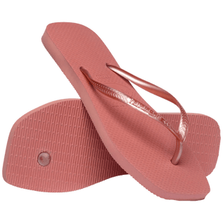 HAVAIANAS Slim Square Logo Pop Up Flip-Flop - Canyon Clay - The Salty BabeSandals