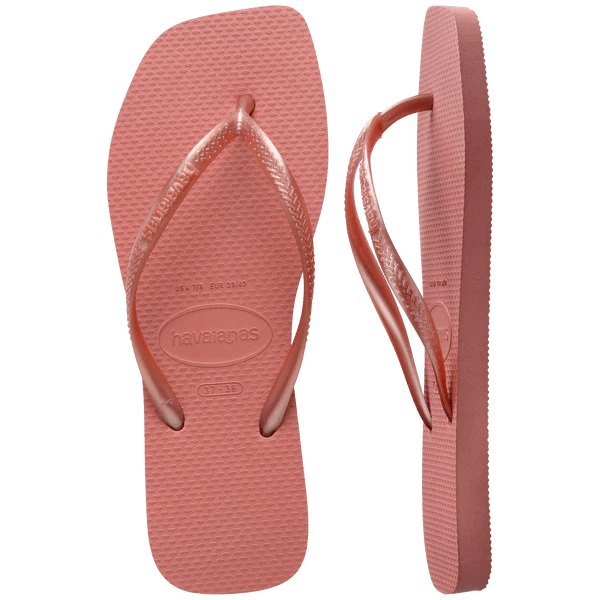 HAVAIANAS Slim Square Logo Pop Up Flip-Flop - Canyon Clay - The Salty BabeSandals