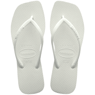 HAVAIANAS Slim Square Logo Pop Up Flip-Flop - White - The Salty BabeSandals