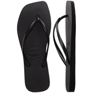 HAVAIANAS Slim Square Sandal - Black - The Salty BabeFootwear