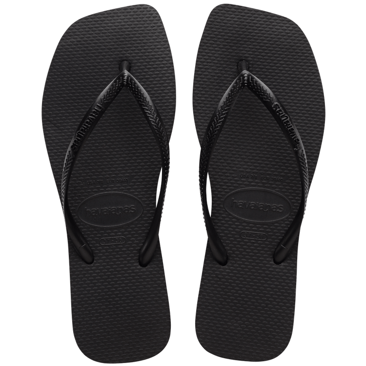 HAVAIANAS Slim Square Sandal - Black - The Salty BabeFootwear