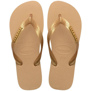 HAVAIANAS Top Logo Metallic Sandal - Golden - The Salty BabeSandals