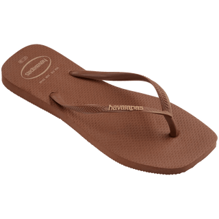 HAVAINAS Slim Square Logo Pop Up Flip Flops - Rust - The Salty BabeSandals