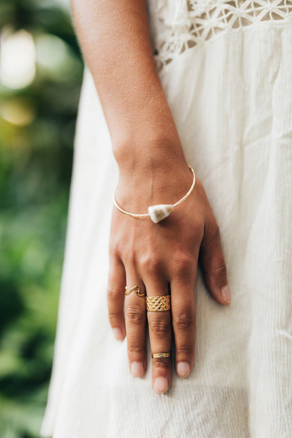 Hawaiian Cone Shell Bangle - The Salty BabeJewelry