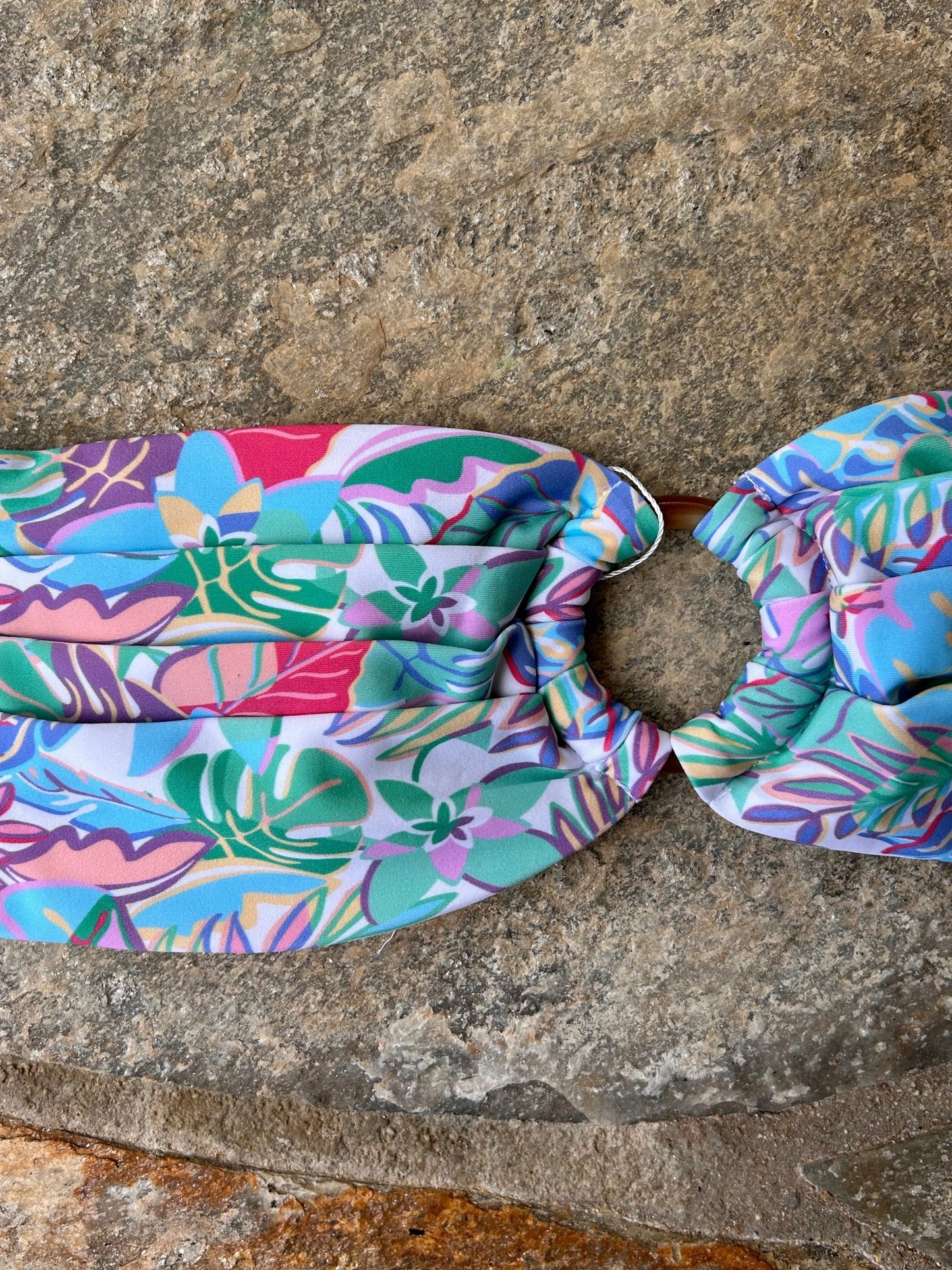 Hawaiian Leaves bandeau bikini top - The Salty BabeSwim Tops