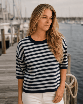 Heritage Stripe Relaxed Knit Sweater - The Salty BabeSweaters