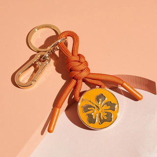 Hibiscus Bag Charm Keychain - The Salty BabeBag Charms