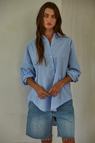 Hidden Cove Striped Shirt - The Salty BabeLong Sleeve Shirt