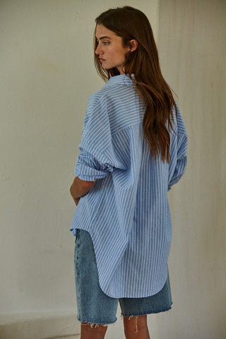 Hidden Cove Striped Shirt - The Salty BabeLong Sleeve Shirt