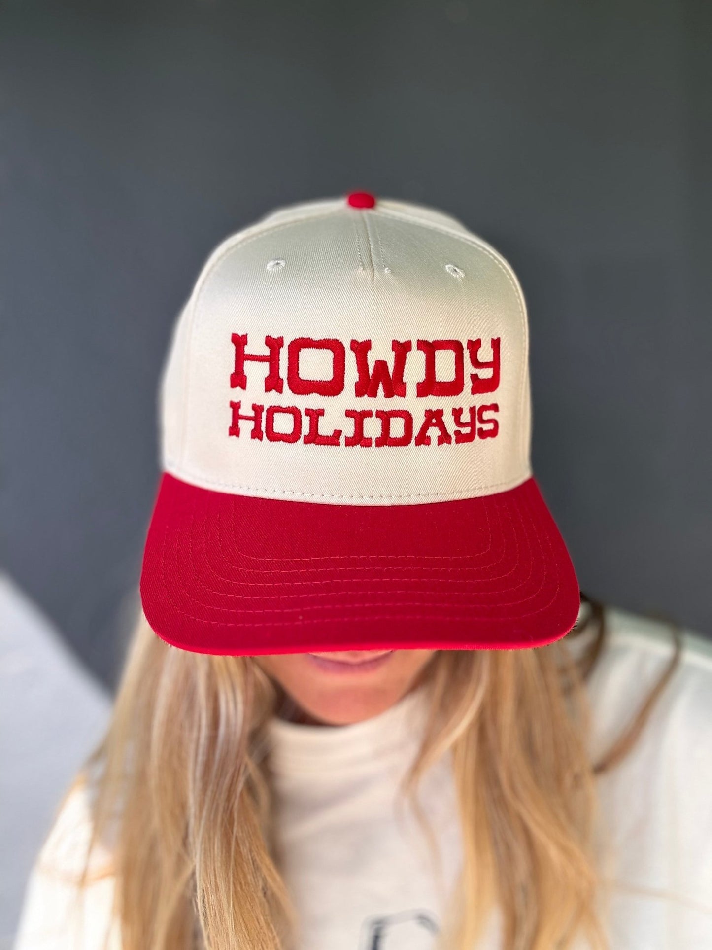 Howdy Holidays Embroidered Baseball Hat - The Salty BabeHats