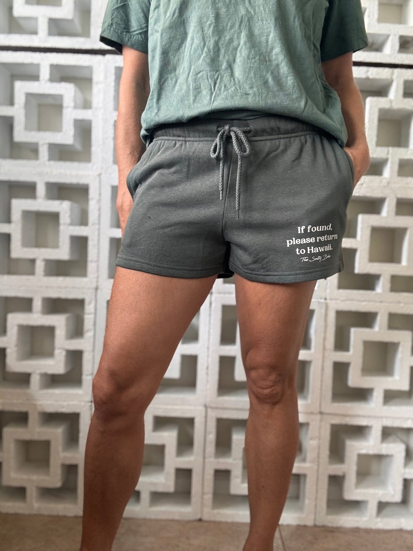 If Found Return To Hawaii Shorts - Alpine - The Salty BabeShorts