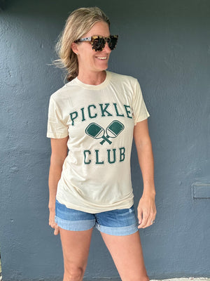 Pickleball club brass tacks tee