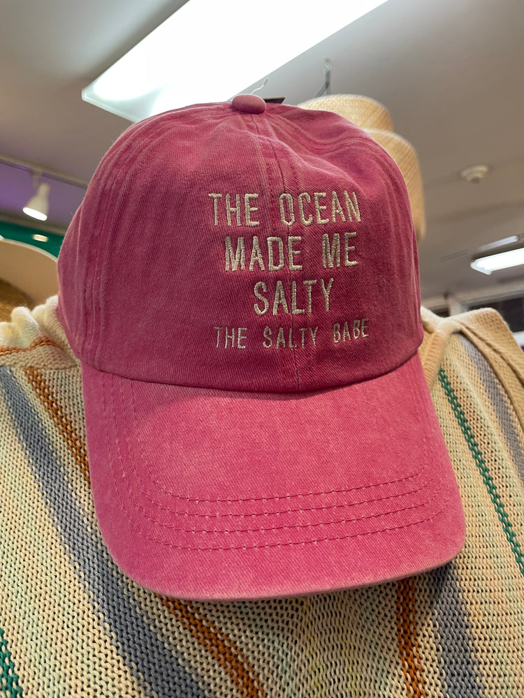 The Ocean Made Me Salty Baseball Hat