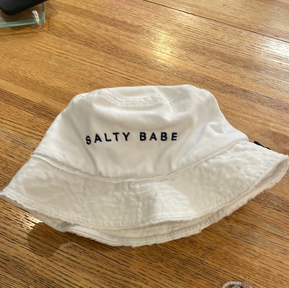 Salty Babe distressed bucket hat