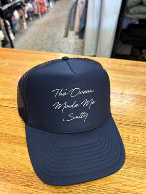 Ocean Made Me Salty Trucker hat