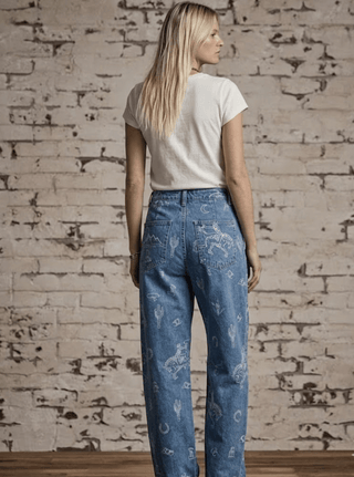 Indigo Rodeo Barrel Jeans - The Salty BabeDenim Pants