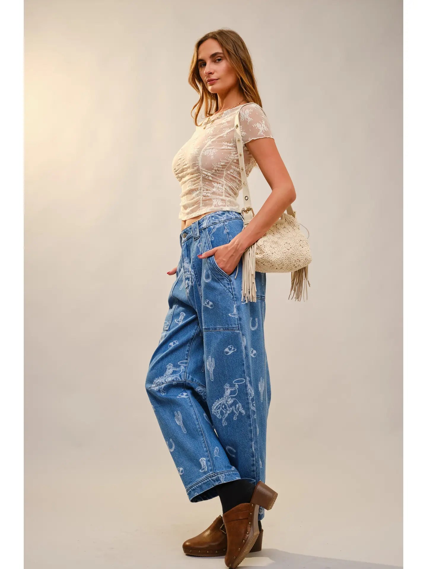 Indigo Rodeo Barrel Jeans - The Salty BabeDenim Pants