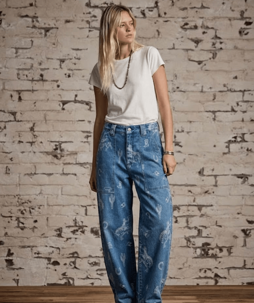 Indigo Rodeo Barrel Jeans - The Salty BabeDenim Pants