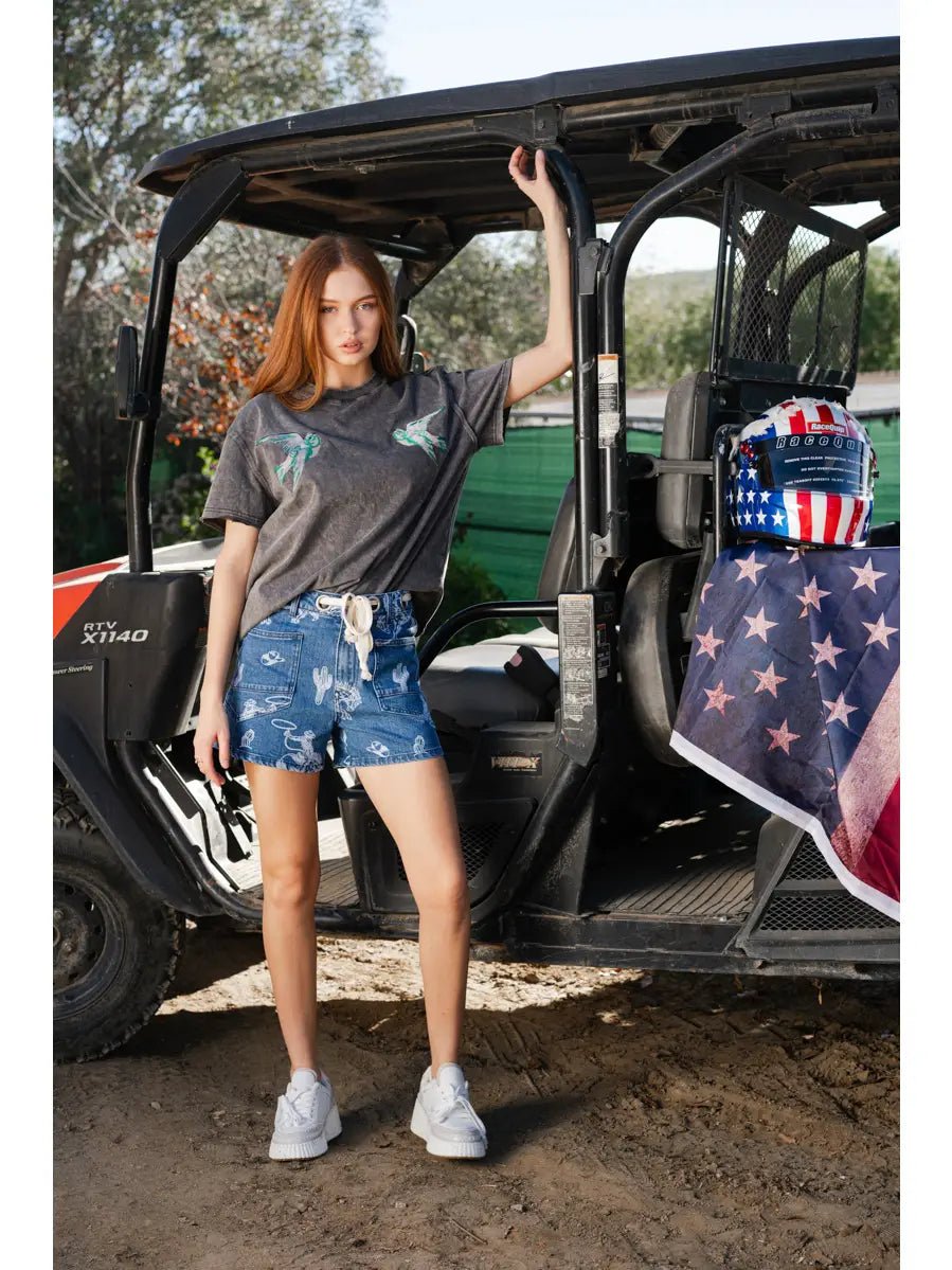 Indigo Rodeo Denim Shorts - The Salty BabeDenim Shorts