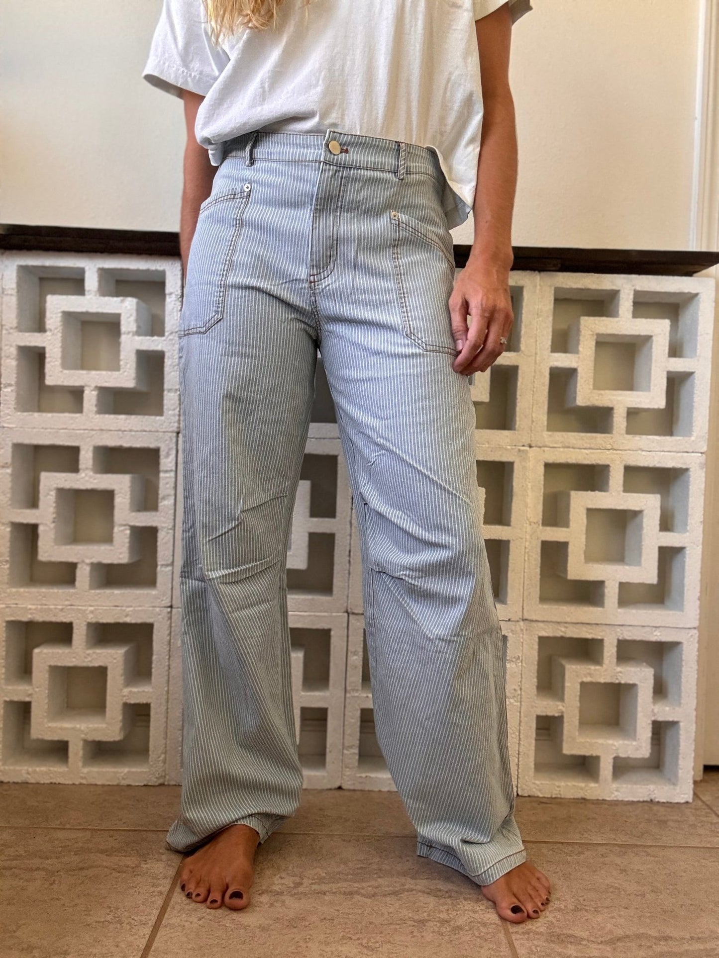 Ivory Coast Striped Pants - The Salty BabePants