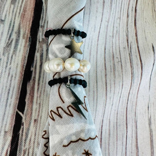 Ivory Pearl Stretch Bandana Charm - The Salty BabeAccessories