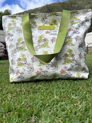 Ivory Tropical Keg tote bag - The Salty BabeBags