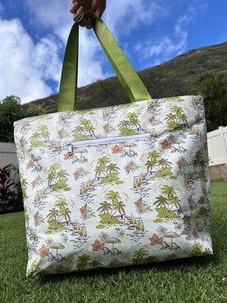 Ivory Tropical Keg tote bag - The Salty BabeBags