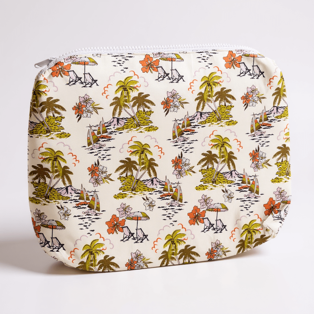 Ivory Tropical Pitcher pouch - The Salty BabeBags