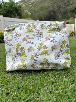 Ivory Tropical Pitcher pouch - The Salty BabeBags