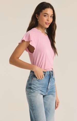 ZSUPPLY Abby Flutter tee-Sunset Mauve