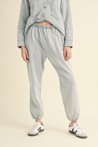 Just A Girl Washed Denim Pant - The Salty BabePants