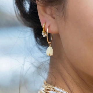KE ALOHA Pikake Gold Hoop Earrings - Pikake - The Salty BabeJewelry
